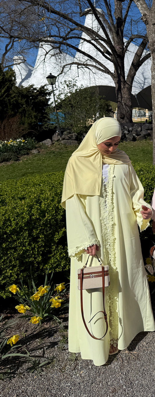 Butter Veil - Lace Open Abaya