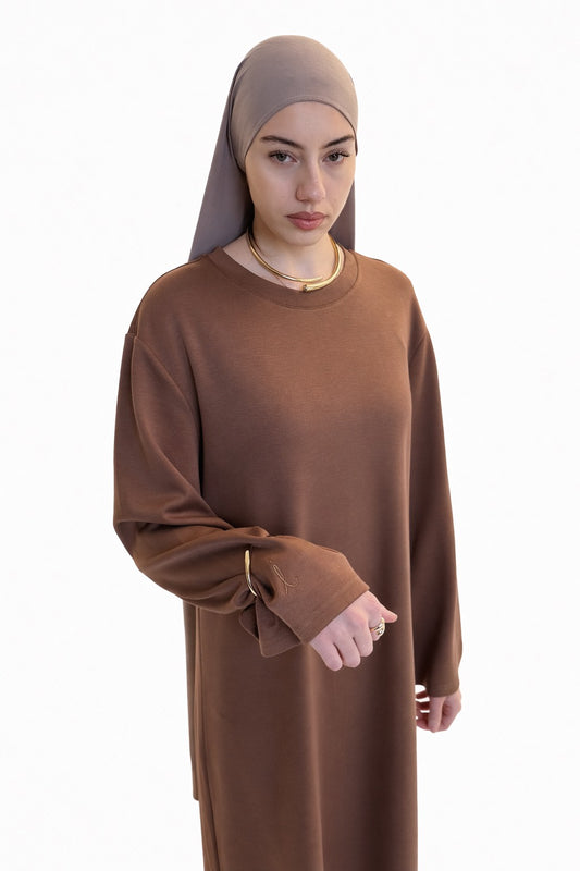 COMFORT DRESS - MOCHA TAUPE