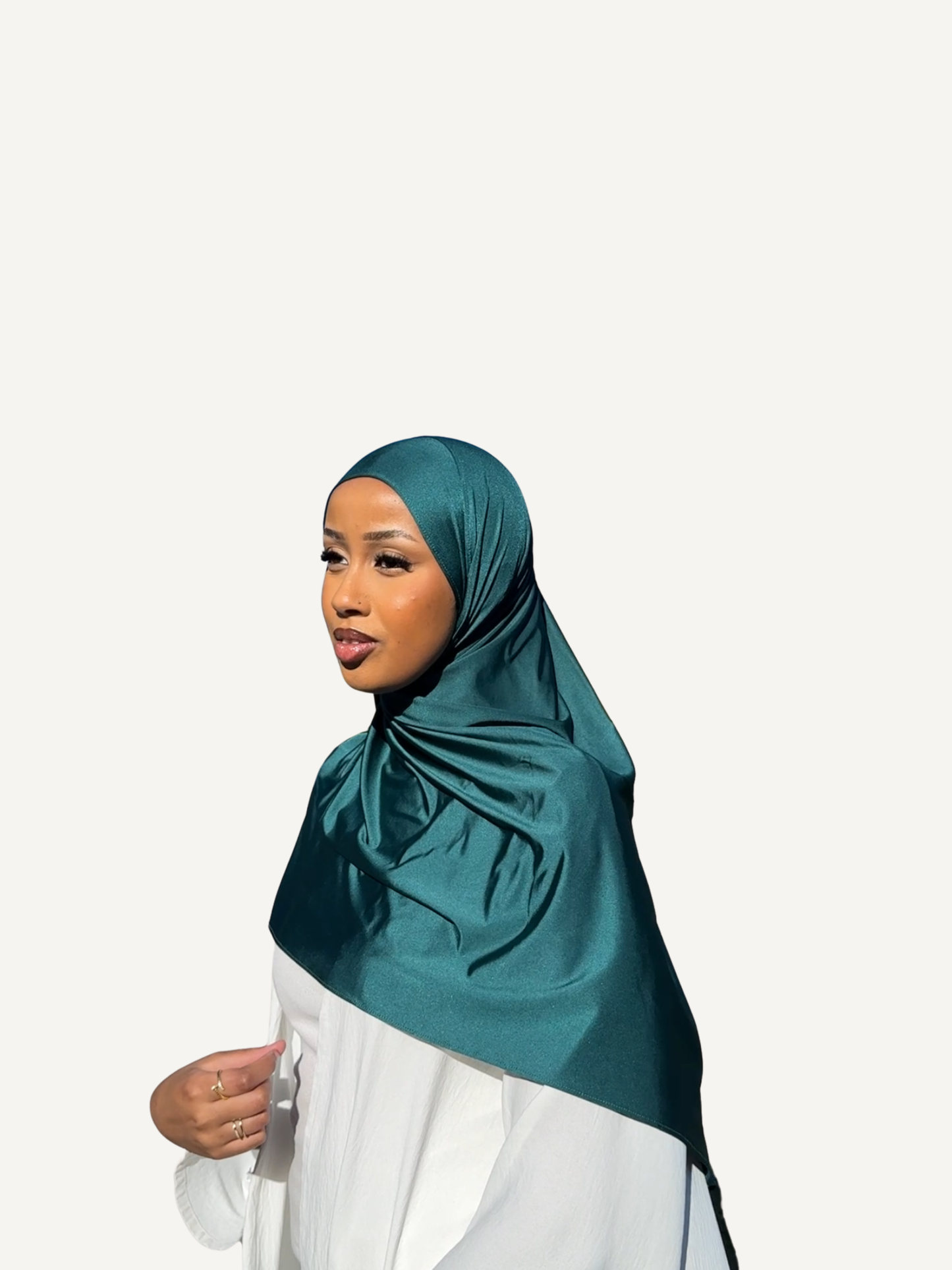 Satin Jersey Hijab - Emerald
