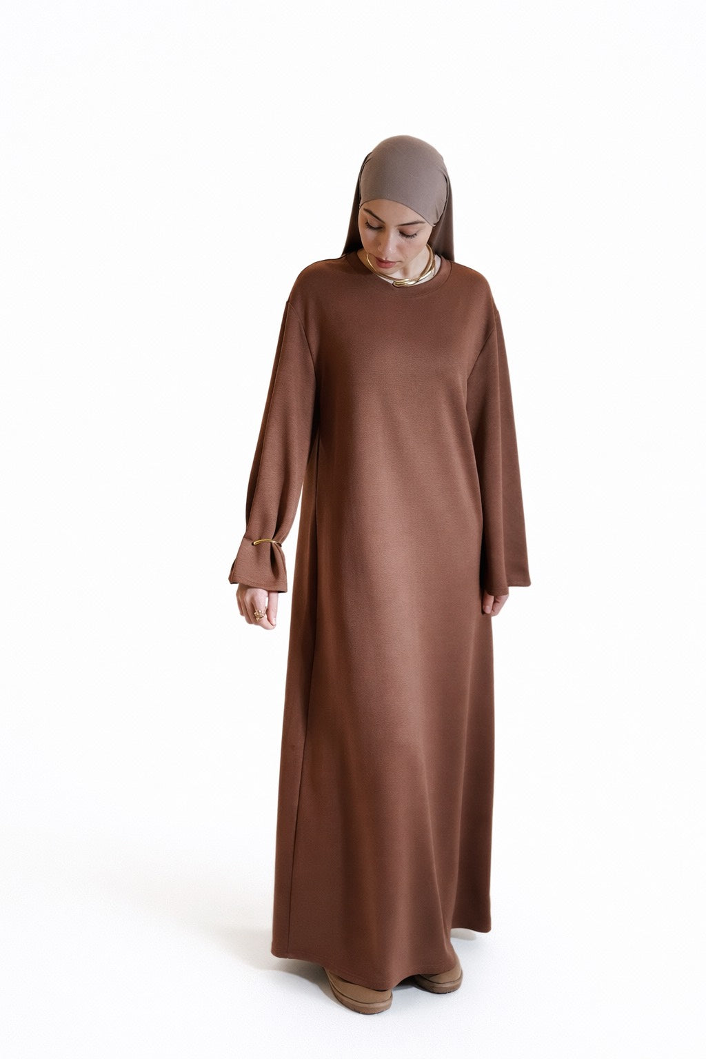 COMFORT DRESS - MOCHA TAUPE