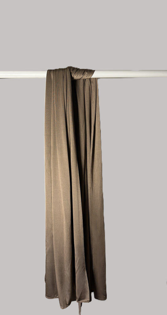 Satin Jersey Hijab - Caramel