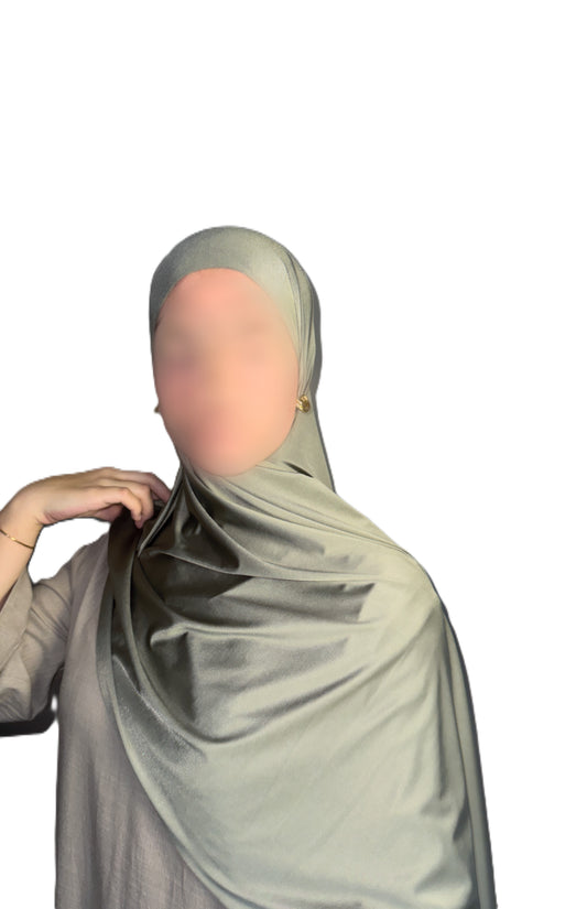 Satin jersey Hijab - Sage