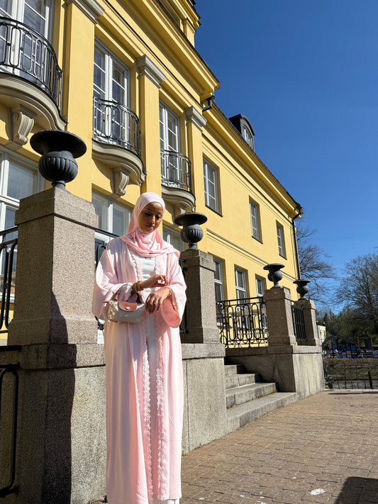 Sakura Veil - Lace Open Abaya