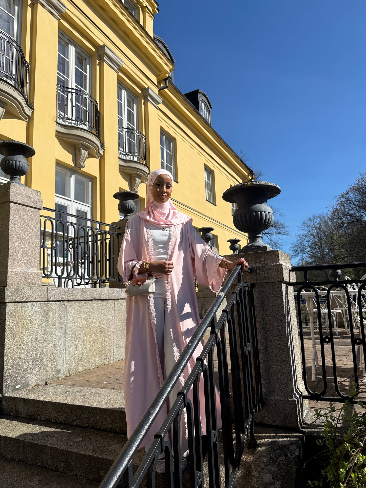 Sakura Veil - Lace Open Abaya