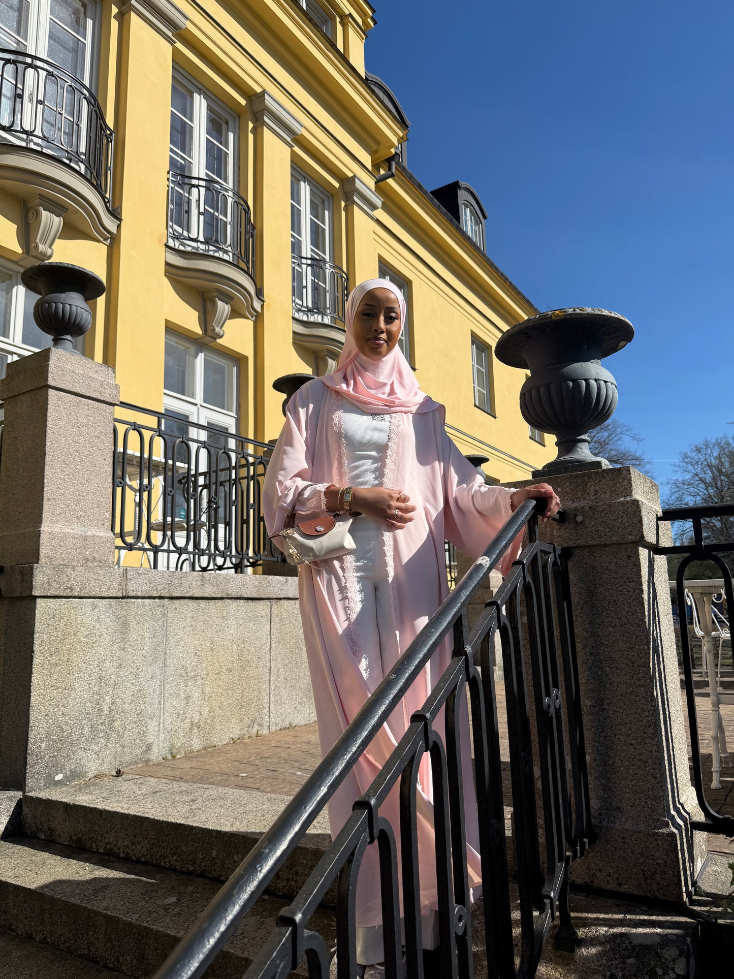 Sakura Veil - Lace Open Abaya