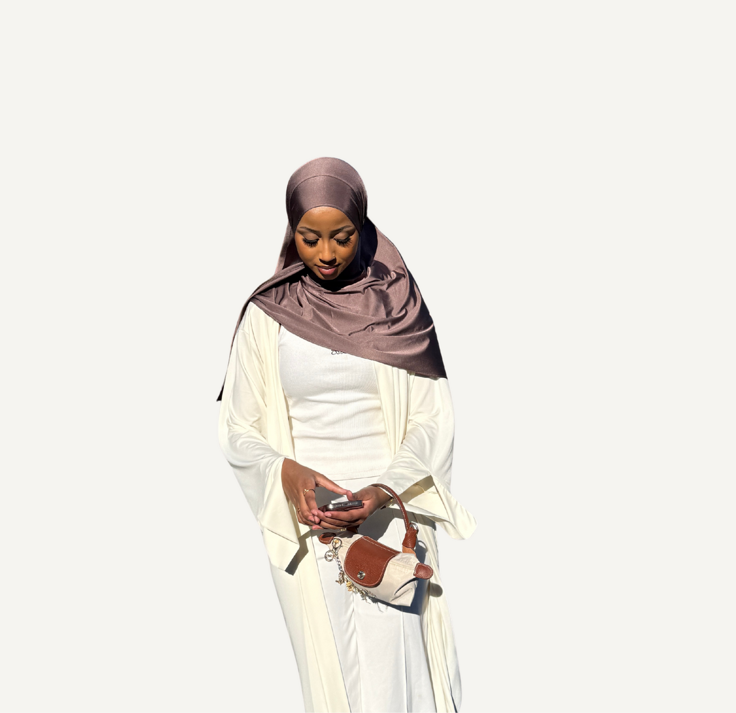Satin Jersey Hijab - Latte