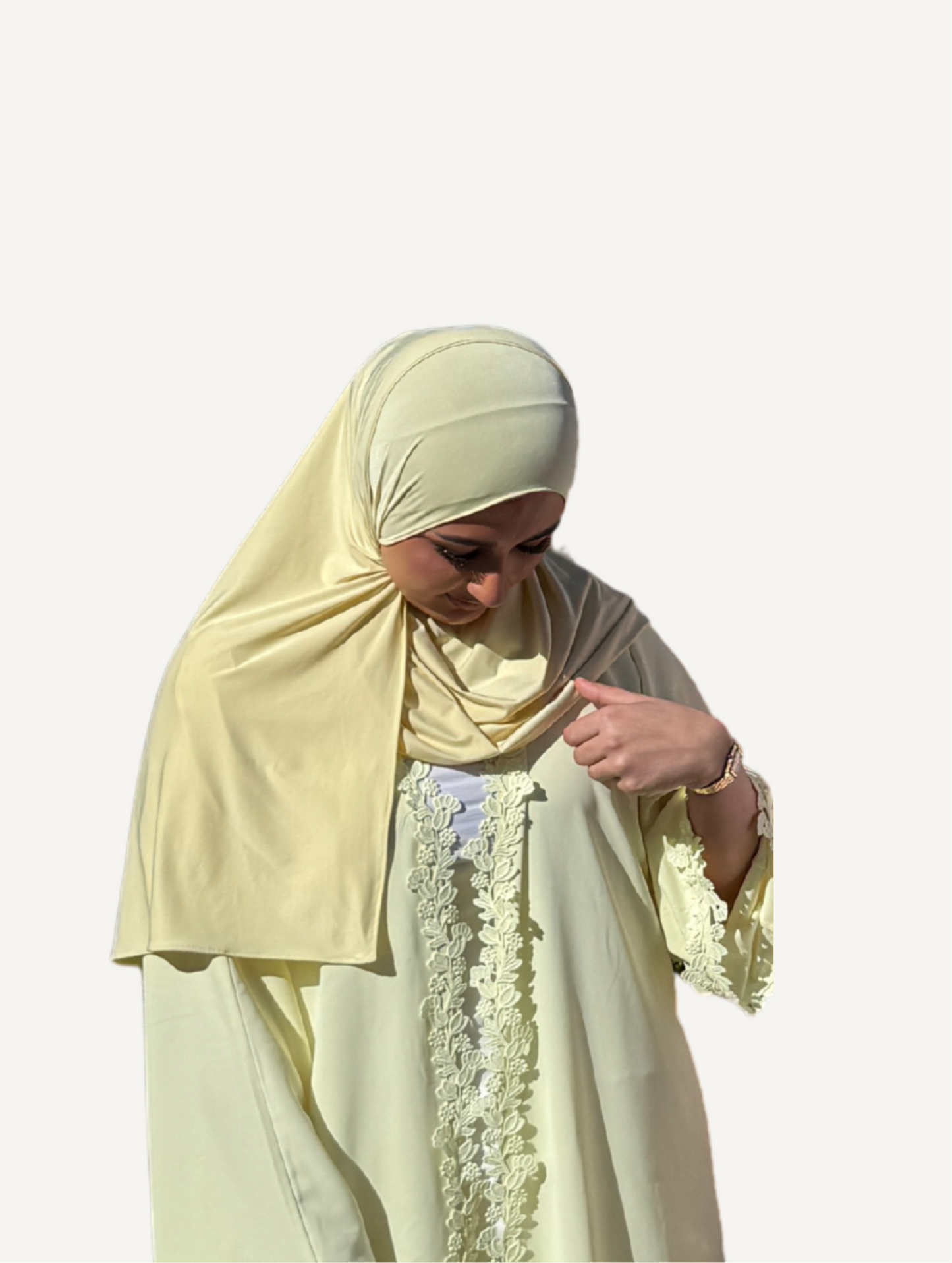 Liquid Jersey Hijab - Butter cream