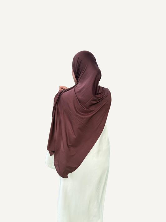 Bamboo Jersey Hijab - Choclate