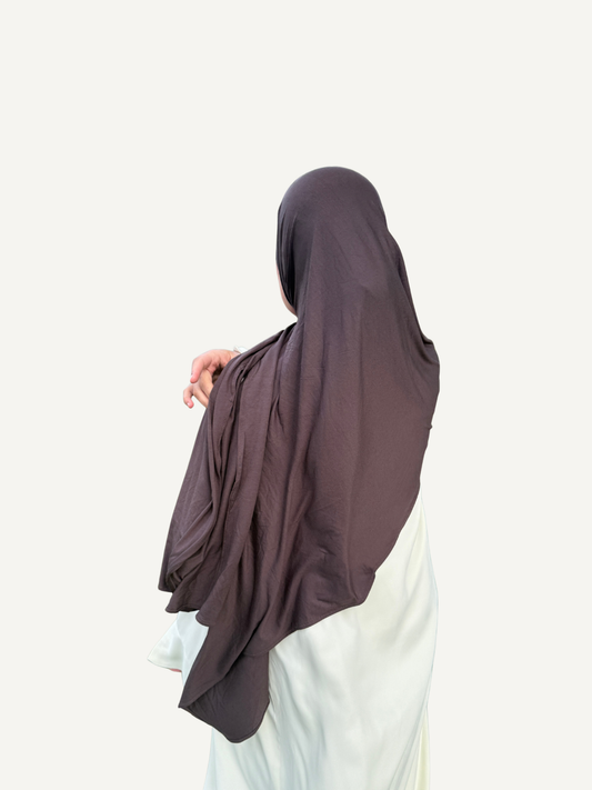 Bamboo Jersey Hijab - Cocoa
