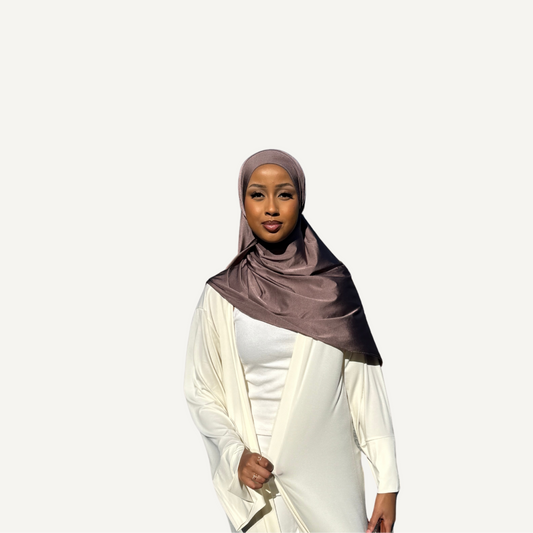 Satin Jersey Hijab - Latte