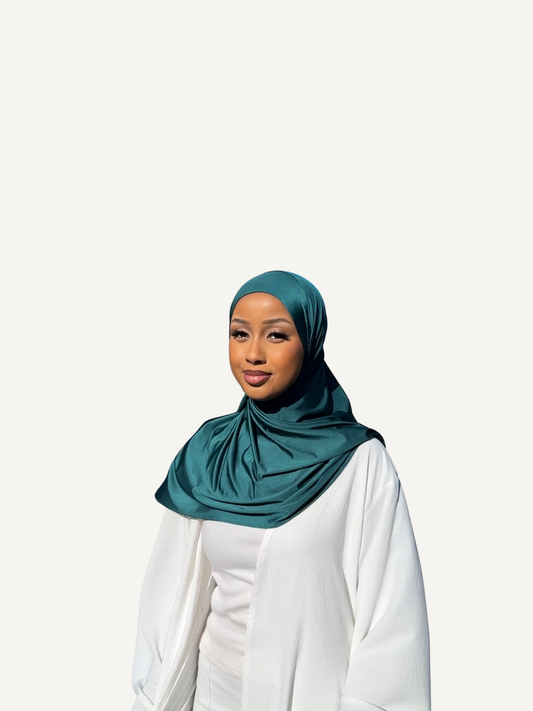 Satin Jersey Hijab - Emerald