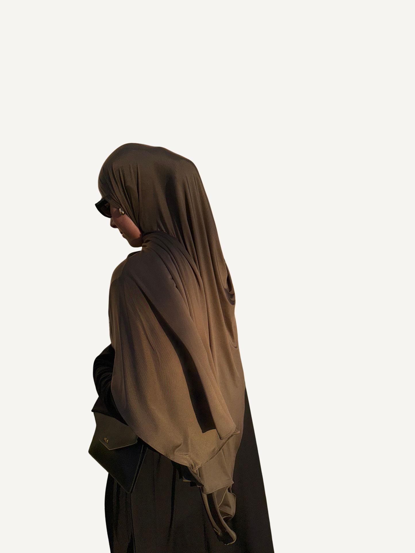 Satin Jersey Hijab - Ash Brown